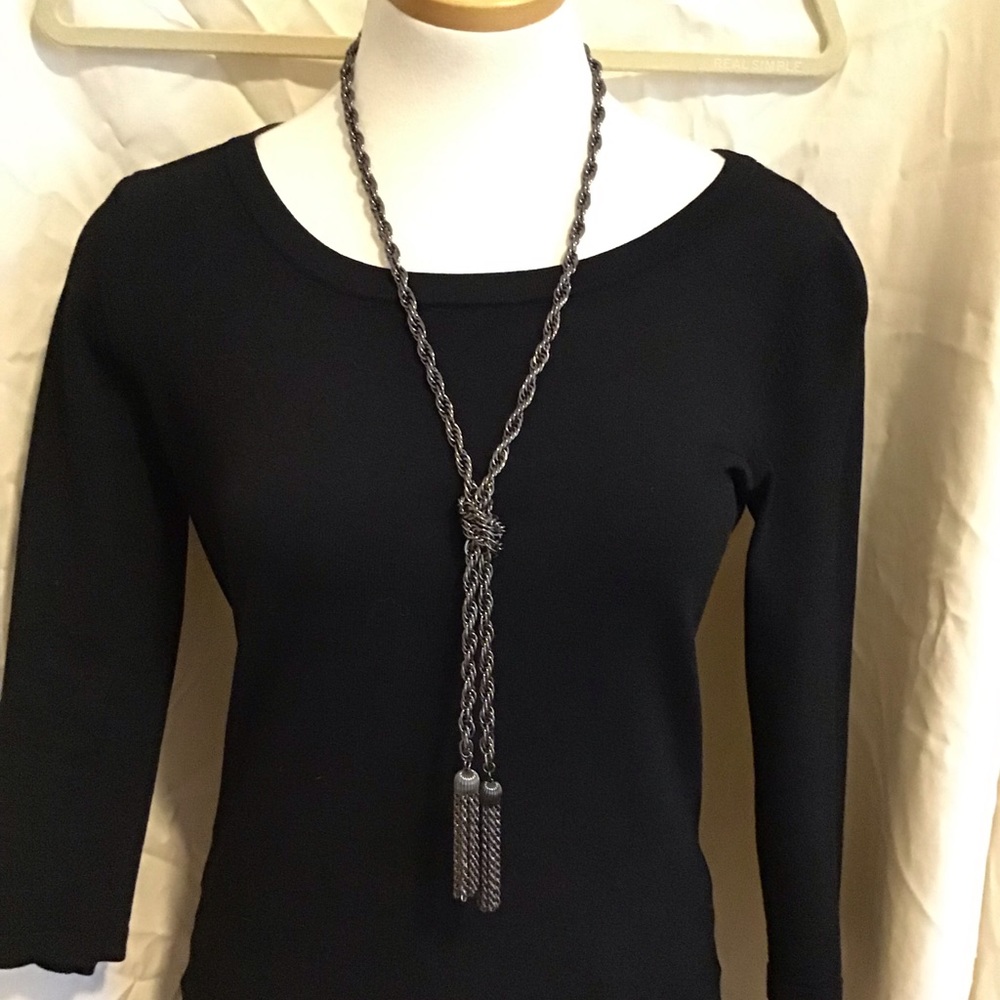 Banana Republic Knot Chain Necklace With Tassels.
